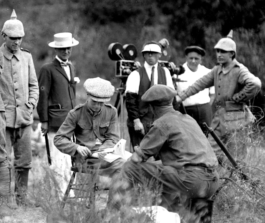 Shoulder Arms 1918 Charlie Chaplin on location wm.jpg